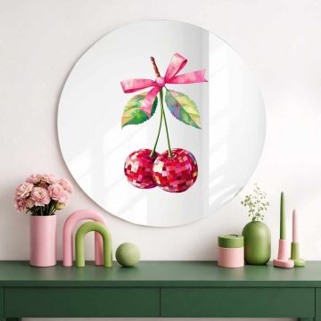 Oglinda decorativa, AY11729, Sticla, ø30 cm, Multicolor