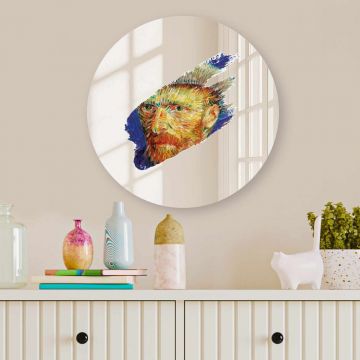 Oglinda decorativa, AY11750, Sticla, ø30 cm, Multicolor