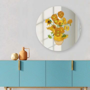 Oglinda decorativa, AY11751, Sticla, ø30 cm, Multicolor