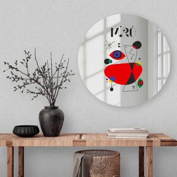 Oglinda decorativa, AY11766, Sticla, ø30 cm, Multicolor