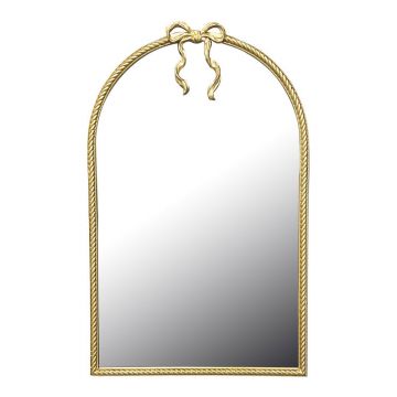 Oglinda decorativa Frensia, Lemn Aurit, Auriu, 58x93 cm - Auriu