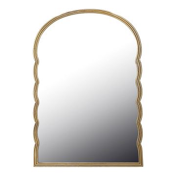 Oglinda decorativa Megike, Lemn, Auriu, 60x90 cm - Auriu