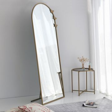 Oglindă mare Portal A904, Auriu mat, 65x2x180 cm - Auriu