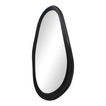 Oglinda ovala Baloa, MDF, 44x80 cm - Negru
