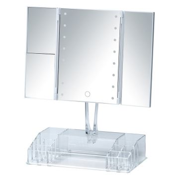 Oglindă cosmetică (3x) cu led/de mărire 34,5x39 cm Fanano – Wenko
