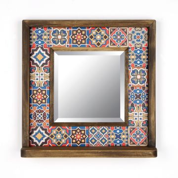 Oglinda decorativa, Evila Originals, STO018, 32.5x33x8 cm, Multicolor Oglinda decorativa, Evila Originals, STO018, 32.5x33x8 cm, Multicolor