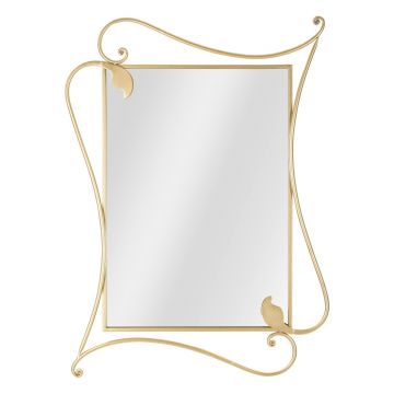 Oglinda decorativa Petal, Mauro Ferretti, 80x110 cm, fier, auriu