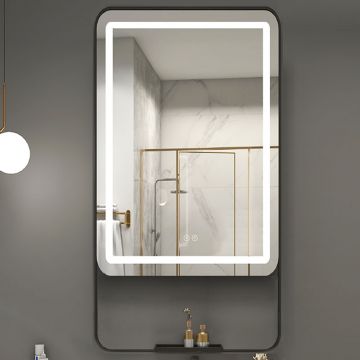 Oglinda dreptunghiulara  Fluminia Ingres 60 cm cu iluminare led si polita