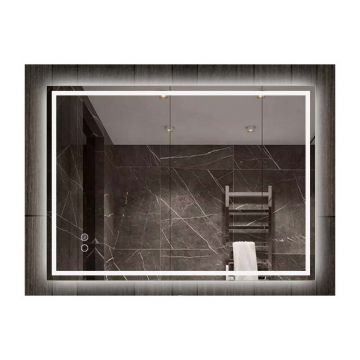 Oglinda dreptunghiulara  Fluminia Scarpa 80 cm cu iluminare led