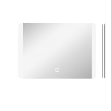 kleankin Oglindă Iluminată LED pentru Baie, Oglindă de Machiaj Reglabilă, 70x50 cm, Eleganță și Funcționalitate | Aosom Romania