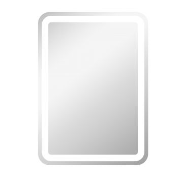 kleankin Oglindă LED, pentru Baie și Machiaj,lumina Reglabilă cu 3 Temperaturi de Culoare, Design anti-aburire, 70x50 cm, Argintiu | Aosom Romania