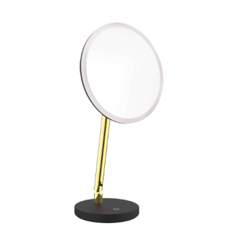 Oglinda cosmetica cu iluminare LED Deante Silia Auriu Lucios