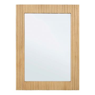 Oglinda decorativa Charley, Bizzotto, 60 x 80 cm, lemn de paulownia/MDF, natural