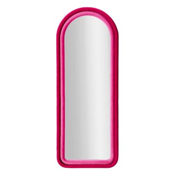 Oglinda decorativa Cloe, Mauro Ferretti, 60x160 cm, MDF/rama acoperita cu catifea, fucsia