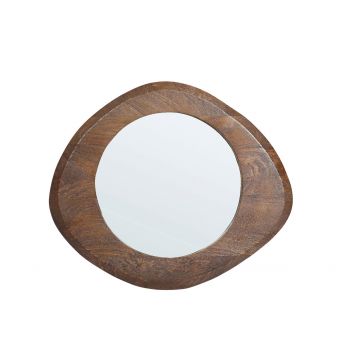 Oglinda decorativa Erin, Bizzotto, 50 x 44 cm, lemn de mango, maro