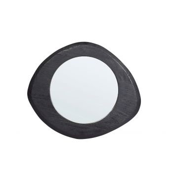 Oglinda decorativa Erin, Bizzotto, 50 x 44 cm, lemn de mango, negru