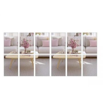Set 18 Oglinzi Acrilice Autoadezive Model Dreptunghi 10 x 15 cm G Glixicom® - Glixicom