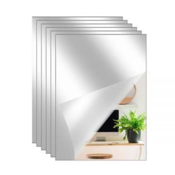 Set 6 Oglinzi Acrilice Autoadezive Model Dreptunghi 10 x 15 cm G Glixicom® - Glixicom