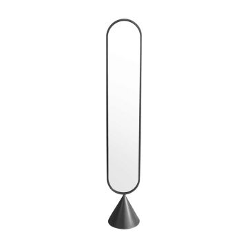 Oglinda de podea Hersy, Pakoworld, 28x170 cm, MDF/sticla/metal, negru