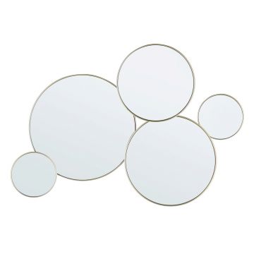 Oglinda decorativa Connery, Bizzotto, 80x5.5x53 cm, sticla/metal, auriu