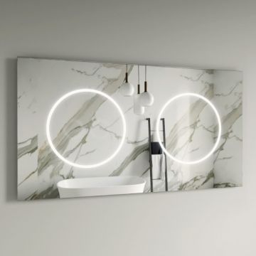 Oglinda LED Aurora Double - Ovirro - Dimensiune 80x120