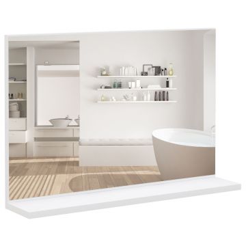 kleankin Oglindă de Baie de Perete cu Raft, Oglindă Modernă Multifuncțională, 60x12x40 cm, Alb | Aosom Romania kleankin Oglindă de Baie de Perete cu Raft, Oglindă Modernă Multifuncțională, 60x12x40 cm, Alb | Aosom Romania