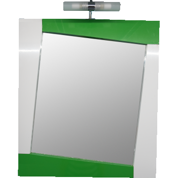 Oglinda baie Briana, alb/verde, 60 cm