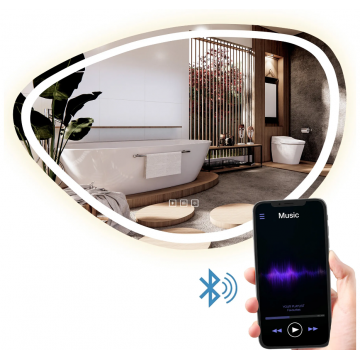 Oglinda cu led si conexiune bluetooth Rea 70x100 cm