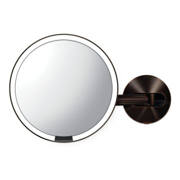 Oglindă de perete/cosmetică (5x) cu led/de mărire ø 20 cm Sensor – simplehuman