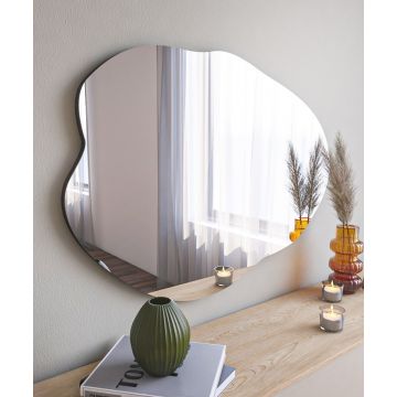 Oglindă de perete Ohho Negru 60x85x2.2 cm