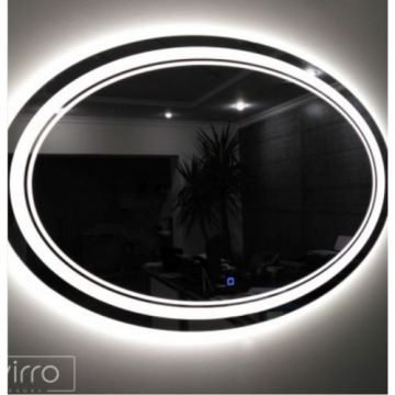 Oglinda LED Alexa Oval - Ovirro - Dimensiune 69x100
