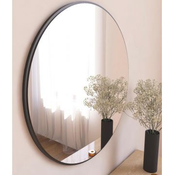 Oglindă Ozze - Black, Negru, 2x60x60 cm