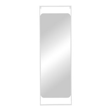Oglinda Piza fier sticla alb 45x2x140 cm