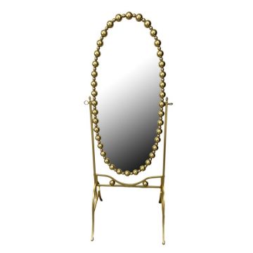 Oglinda Present metal auriu 65.5x49x170 cm