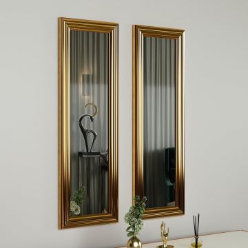 Set oglinzi (2 bucăți) Candy - Gold, Aur, 90x30 cm