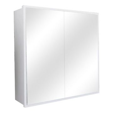 Dulap baie Poliana cu oglinda, alb, 70x17x70 cm