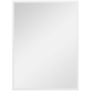 HOMCOM Oglindă Dreptunghiulară de Perete cu Cârlige, Sticlă și MDF, 60x80 cm, Negru | Aosom Romania