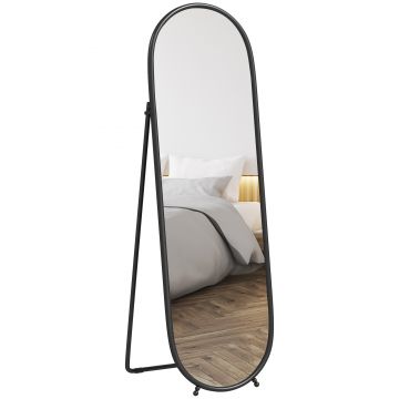 HOMCOM Oglindă Ovală Aurie Înaltă | Aosom Romania