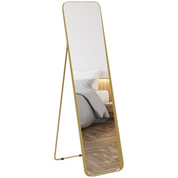HOMCOM Oglindă Rotundă Auriu 40x160cm | Aosom Romania HOMCOM Oglindă Rotundă Auriu 40x160cm | Aosom Romania