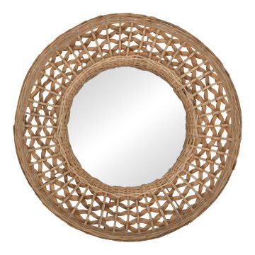 Mazun Inart lemn oglinda in nuanta Naturala D60x8cm