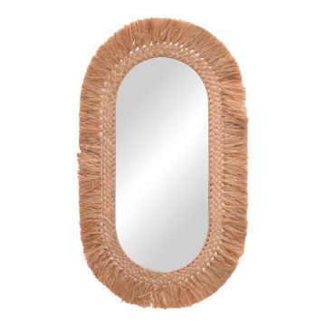 Oglinda Bohnile Inart sisal in culoare Naturala 70x4x120cm