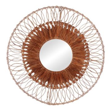 Oglinda Cermine Boho Pako World Natural 80x80x12 cm