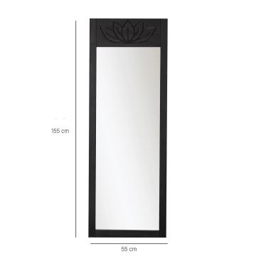 Oglinda Cheval, Neostill, Lotus, 55x155x2 cm, Lemn masiv, Antracit