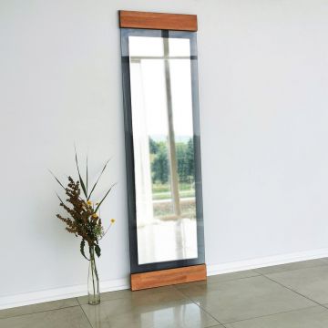 Oglinda Cheval, Neostill, Murano, 50x170x3 cm, Metal, Stejar / Fume