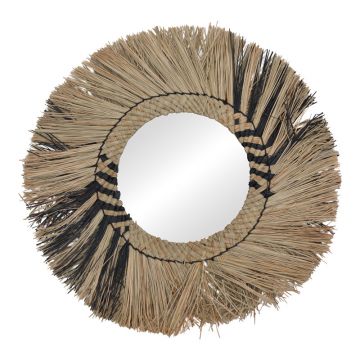Oglinda Cielro Inart mendong in culoare Naturala D42x6cm