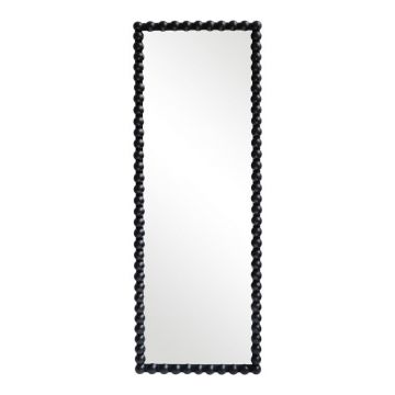 Oglinda cu lemn Ledalo, Pako World, Negru, 45x4.5x130 cm