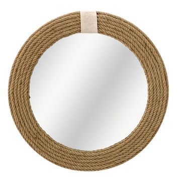 Oglinda de perete Rope, Natural, 60x60 cm