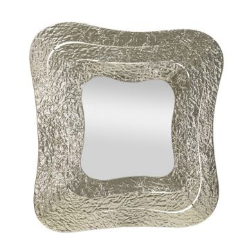 Oglinda decorativa Aury, Mauro Ferretti, 74x79 cm, metal/oglinda, argintiu