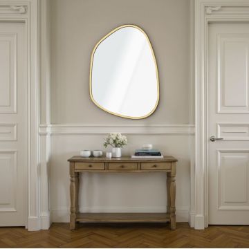 Oglinda decorativa, Lumisfera, Asymmetric Design 30 x 42, Auriu