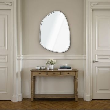 Oglinda decorativa, Lumisfera, Asymmetric Design 50 x 69, Alb